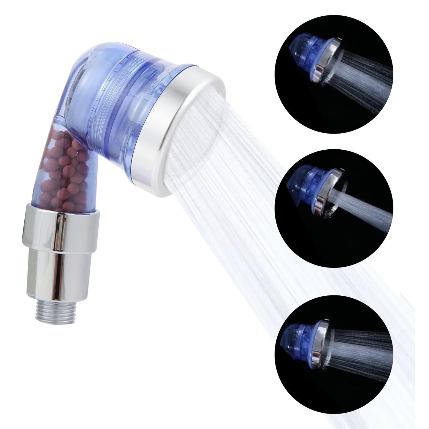 White Smoke Socila Blue Sprayer Head 3 Function With Filter For Shampoo Bowl, High Pressure And Water Saving, Filter For Dry & Frizz Hair