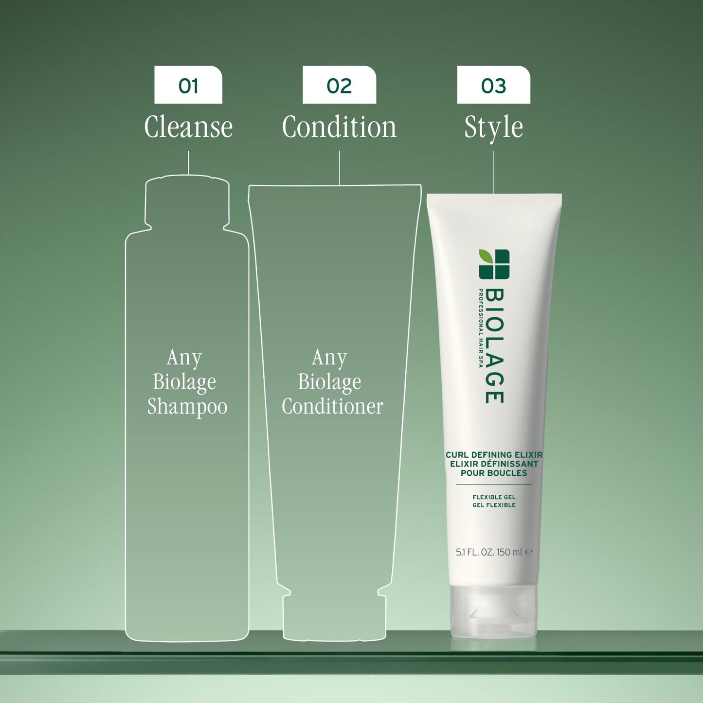 Dark Sea Green BIOLAGE Curl Defining Elixir - Lasting Curl Control, Anti-Frizz, Shine Enhancing, Natural Movement, Vegan & Paraben-Free, 5 Fl Oz, packaging may vary