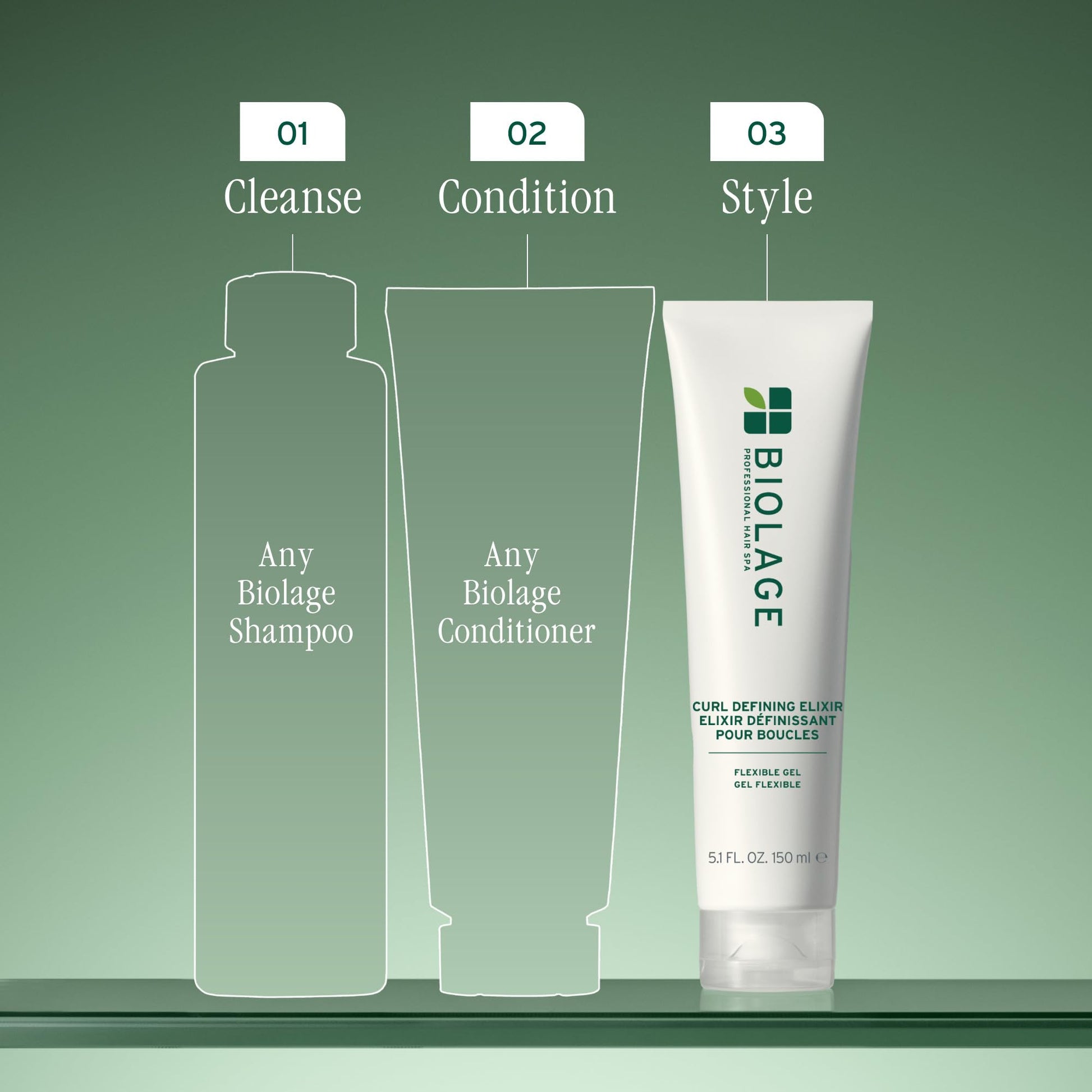 Dark Sea Green BIOLAGE Curl Defining Elixir - Lasting Curl Control, Anti-Frizz, Shine Enhancing, Natural Movement, Vegan & Paraben-Free, 5 Fl Oz, packaging may vary