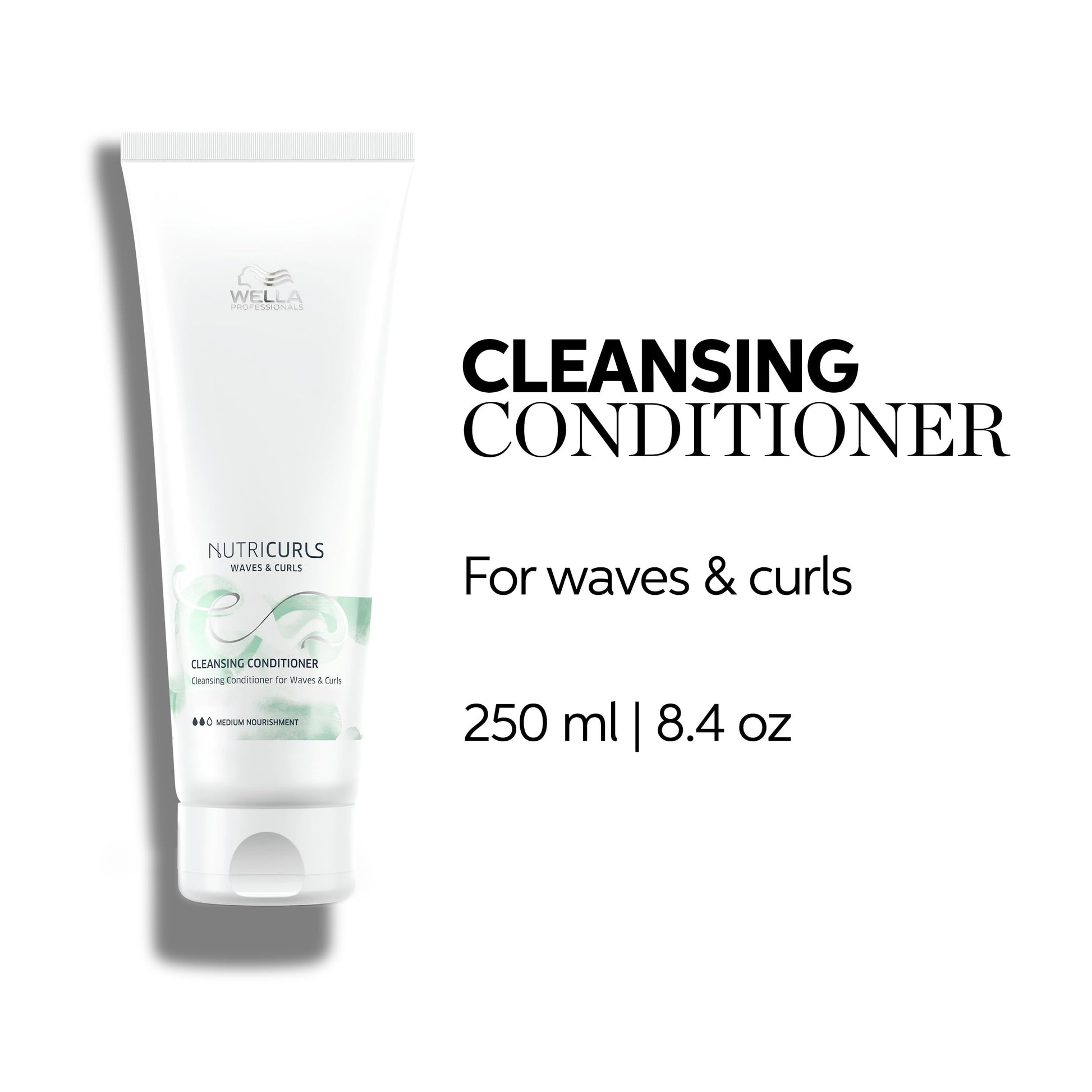 White Smoke Wella Professionals Nutricurls Cleansing Conditioner for Waves and Curls | Nourish and Define Curly Hair | 8.4 Fl Oz