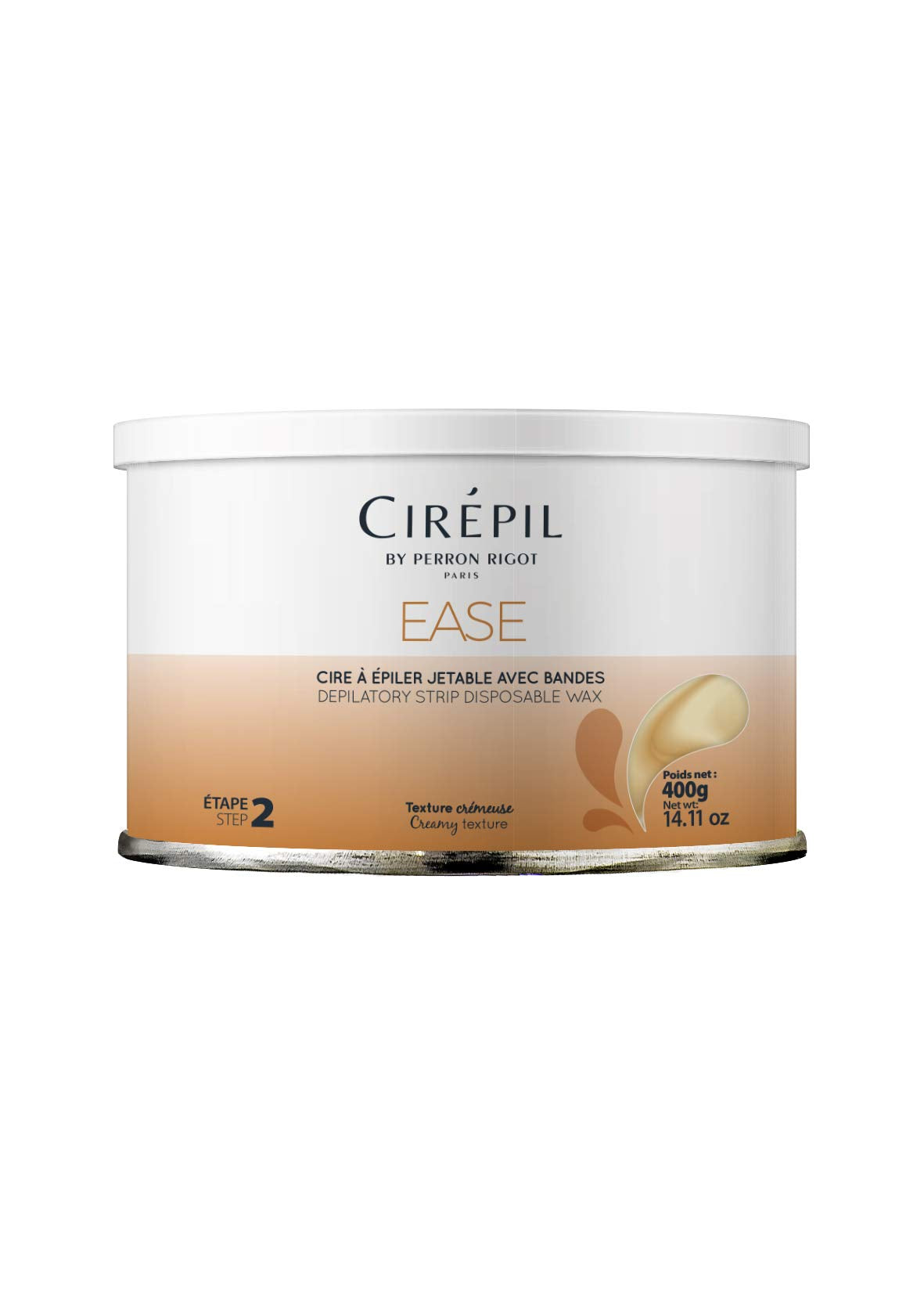 White Smoke Cirepil - Ease - 400g / 14.11 oz Soft Wax Tin - Creamy Rosin-Free Strip Wax for Sensitive Skin - Non-Sticky & Easy Application - Professional Body Hair Removal