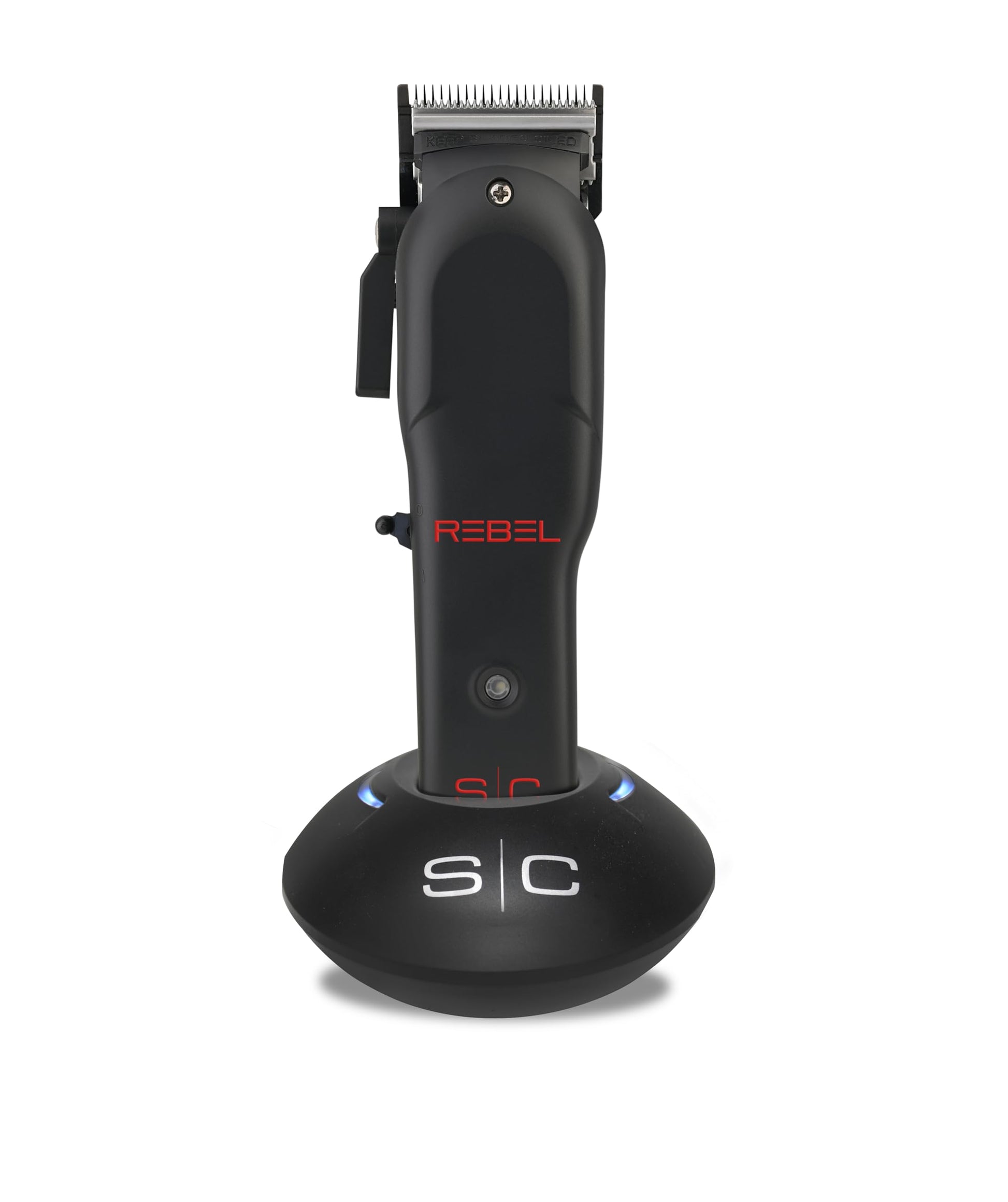 White Smoke Stylecraft Rebel Professional Super-Torque Cordless Hair Clipper, Black Diamond Carbon Fusion Faper Blades