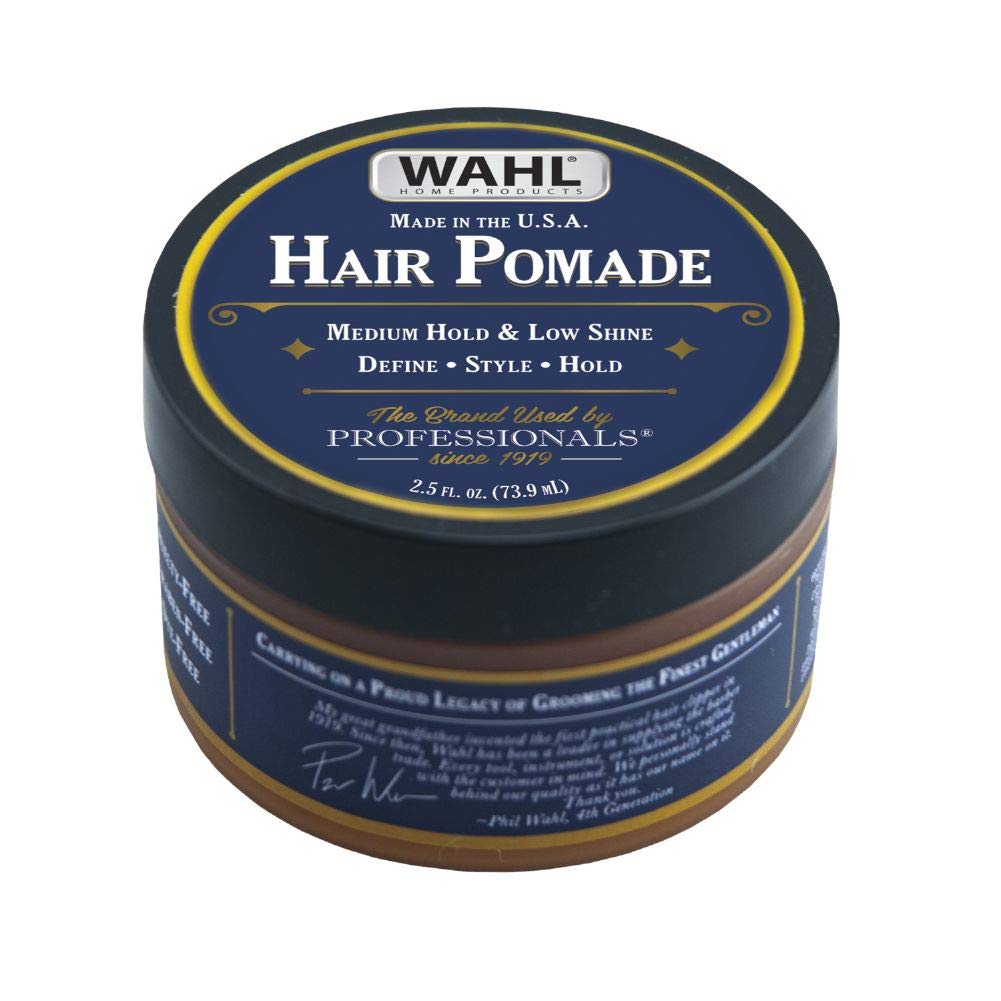 White Smoke Wahl Hair Pomade for Styling with Essential Manuka/Meadowfoam Seed/Clove & Moringa Oil for Control Hold Shine - Model 805611A
