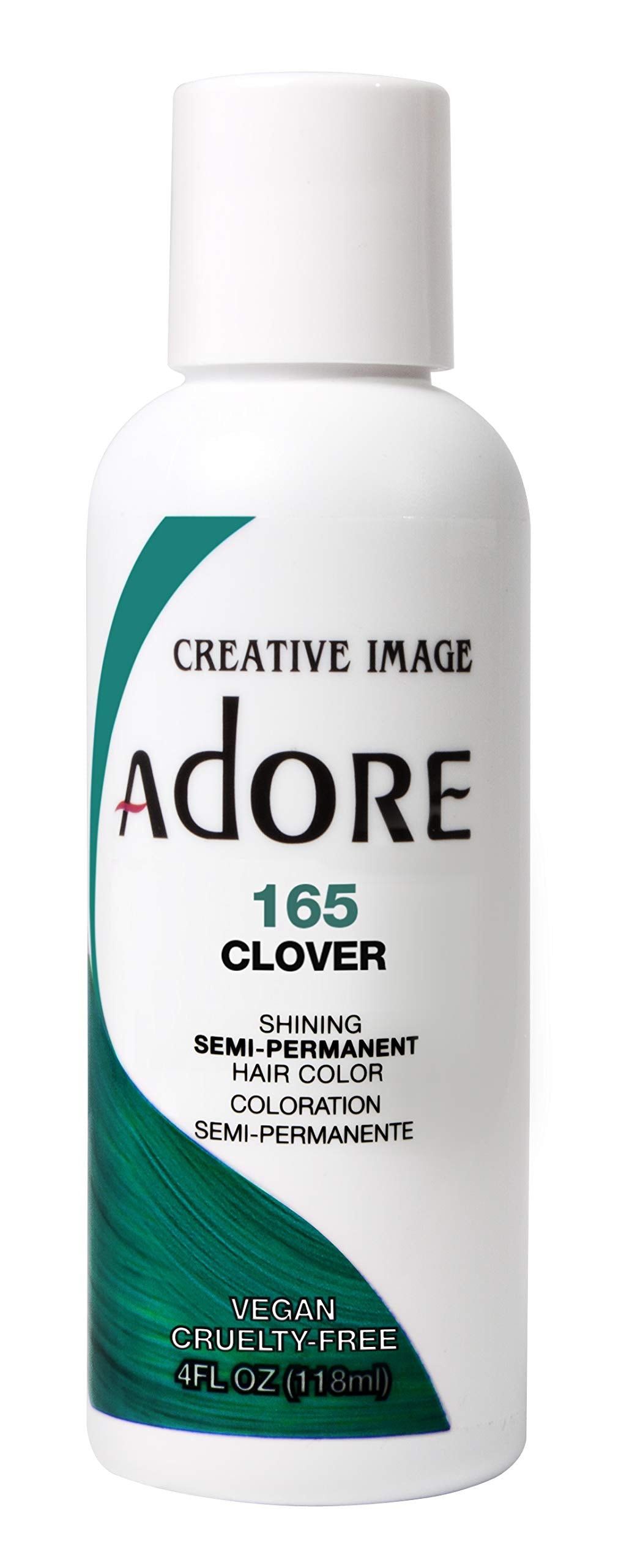 White Smoke Adore Semi Permanent Hair Color - Vegan and Cruelty-Free Hair Dye - 4 Fl Oz - 165 Clover (Pack of 3)