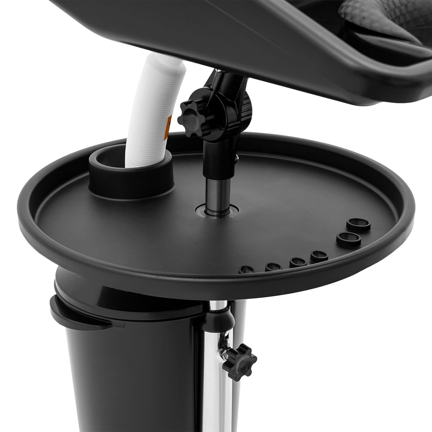 White Smoke NEATOOM Portable Shampoo Bowl Unit Shampoo Bowl Salon Deep Shampoo Basin Sink for Washing Hair with Bucket Massage Brush Neck Rest Height Adjustable Barber and Stylist Hair Washing Station