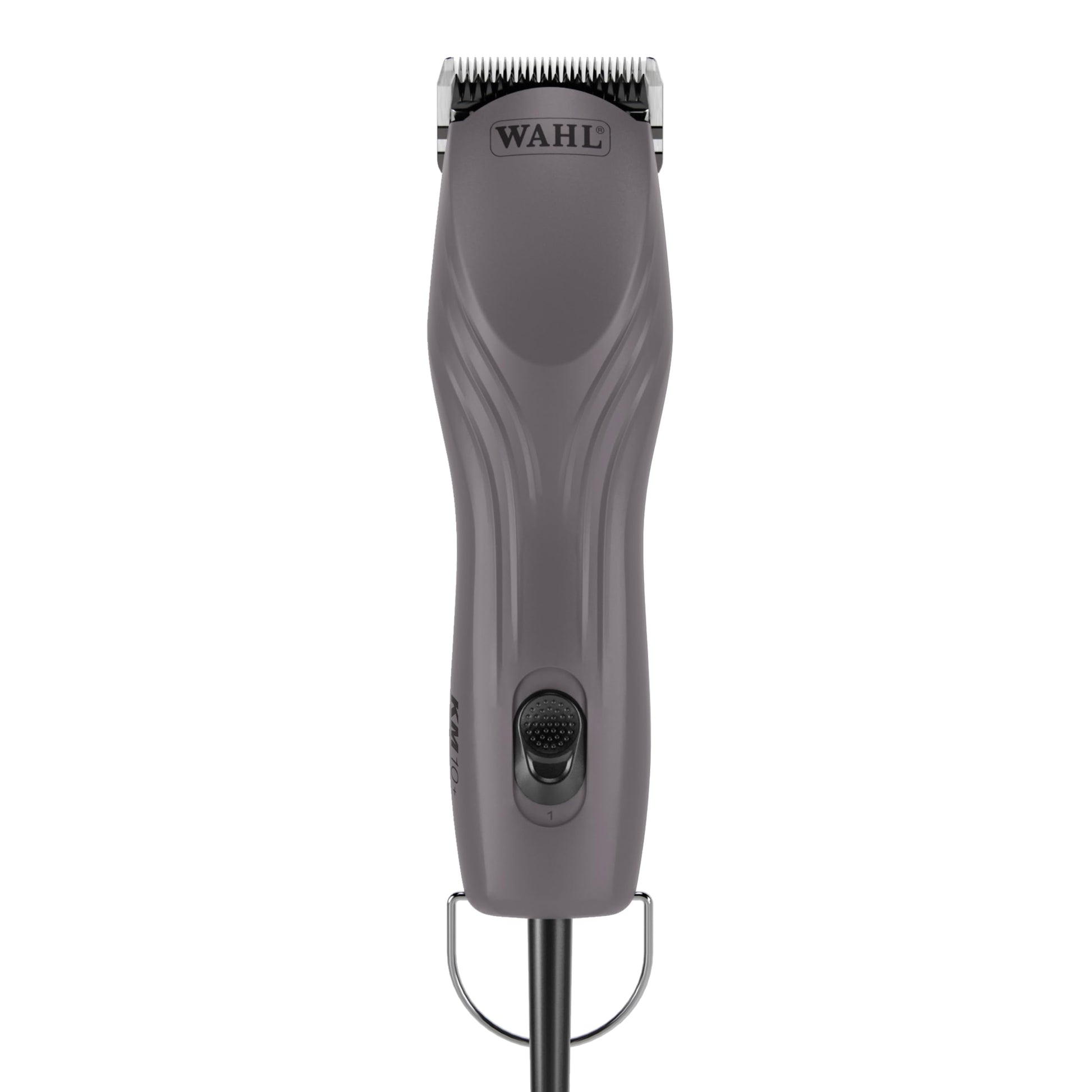 Dim Gray Wahl Pro Animal KM10+ Corded Clipper - New #10 Prime Series Blade, LOCKGUARD Patent Pending Technology & Textured Housing Design - Clippers for Cats, Dogs & Horses - Lightweight - 2-Speeds - Purple