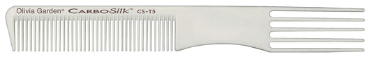 Light Gray Olivia Garden CarboSilk Comb For Technical and Chemical Services (CS-T5)