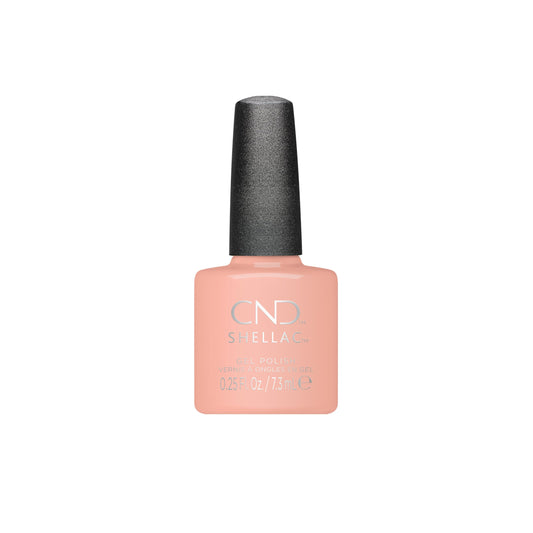 White Smoke CND Shellac Gel Nail Polish, Long-lasting Nail Paint Color with Curve-hugging Brush, 004 Bare Chemise, 0.25 fl oz