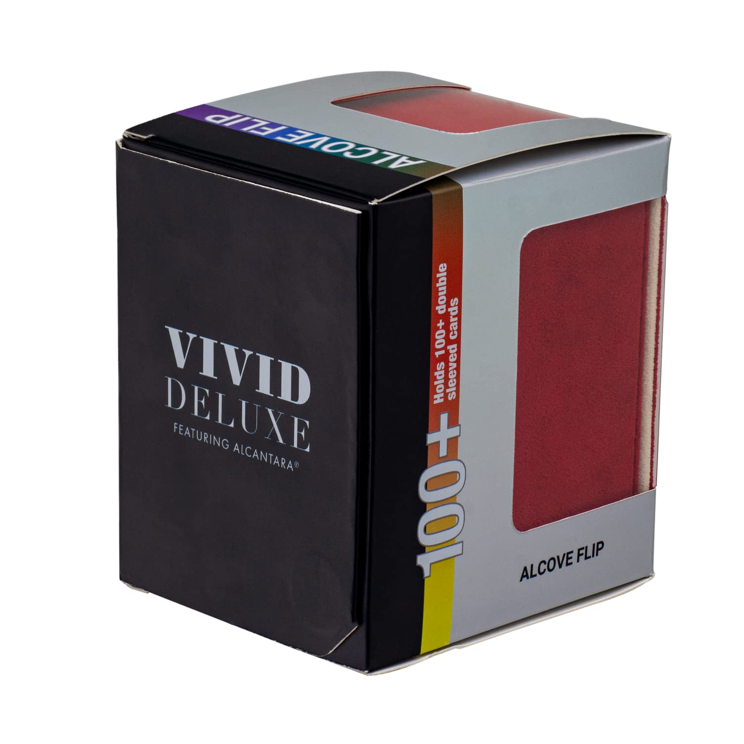 Dark Slate Gray Ultra Pro - Vivid Alcove Flip Deck Box (Red) - Protect and Store up to 100 Double Sleeves Standard Size Cards, Perfect for Sports Cards, Gaming Cards & Collectible Trading Cards