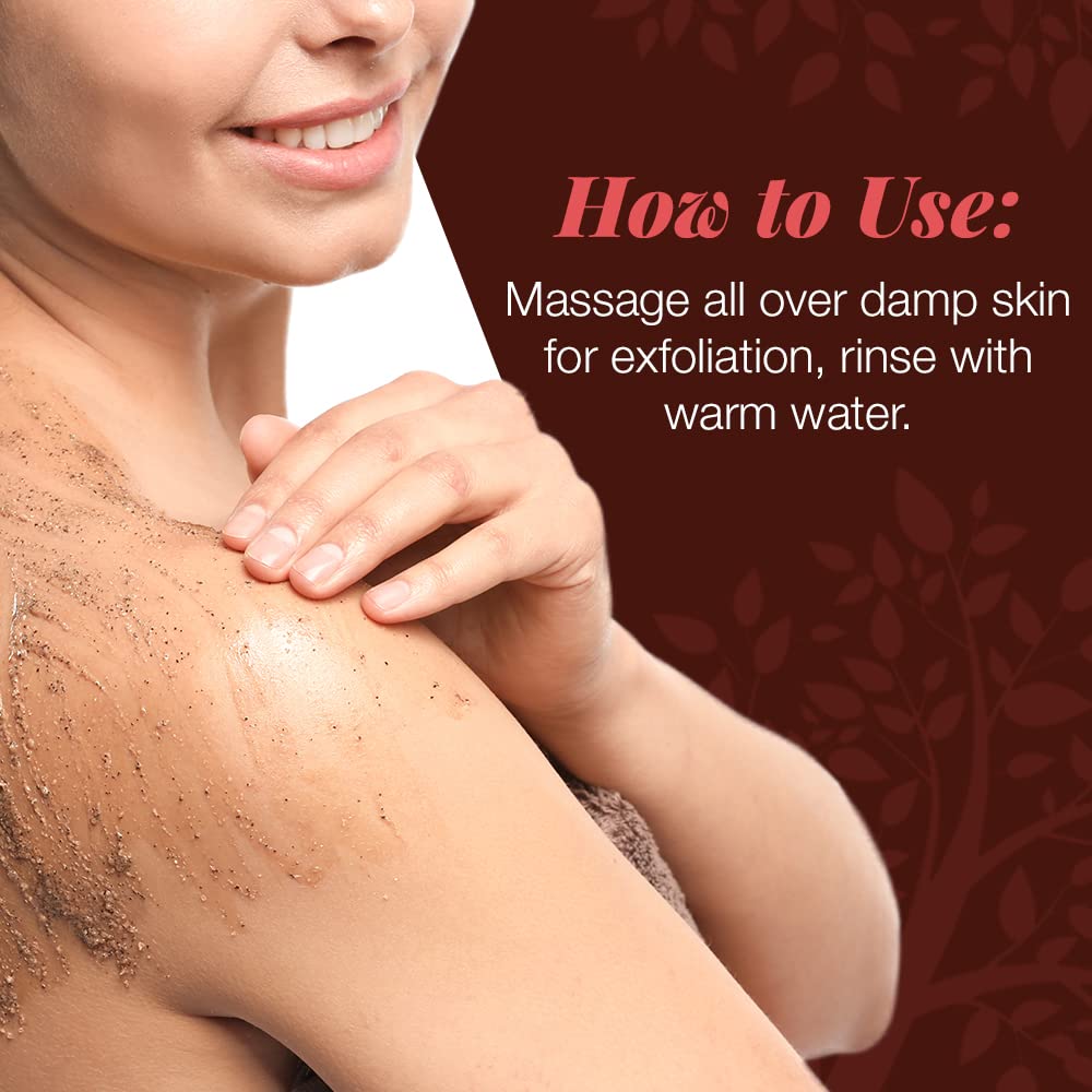Dark Red Body Drench Argan Oil Body Scrub for Women – Body Exfoliator Scrub & Deep Cleansing Skin Polish for Smooth Skin, Removes Dead Skin Cells, 6 fl oz