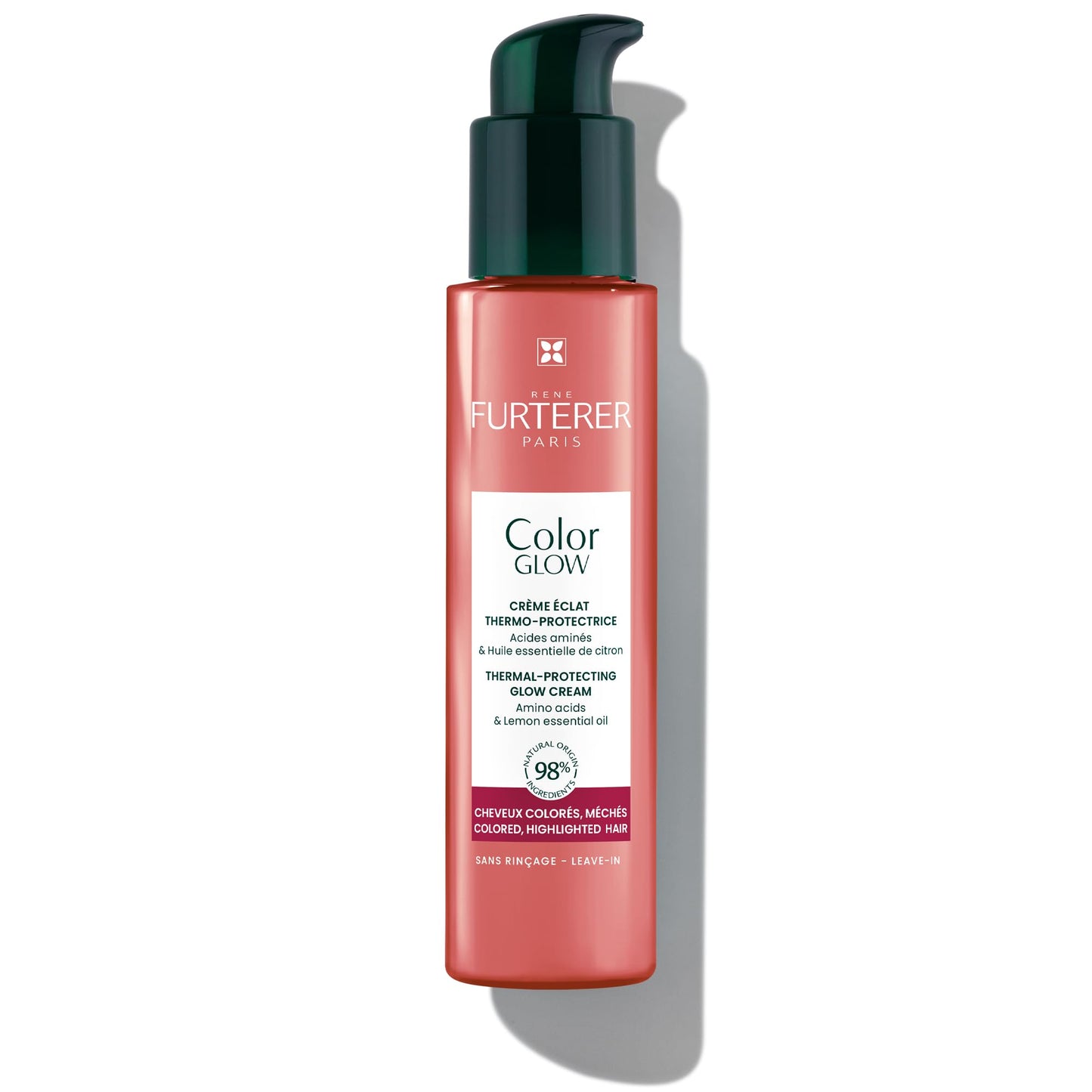 White Smoke René Furterer Color Glow Thermal-Protecting Glow Cream - Amino Acids & Lemon Essential Oil 3.3 fl oz.