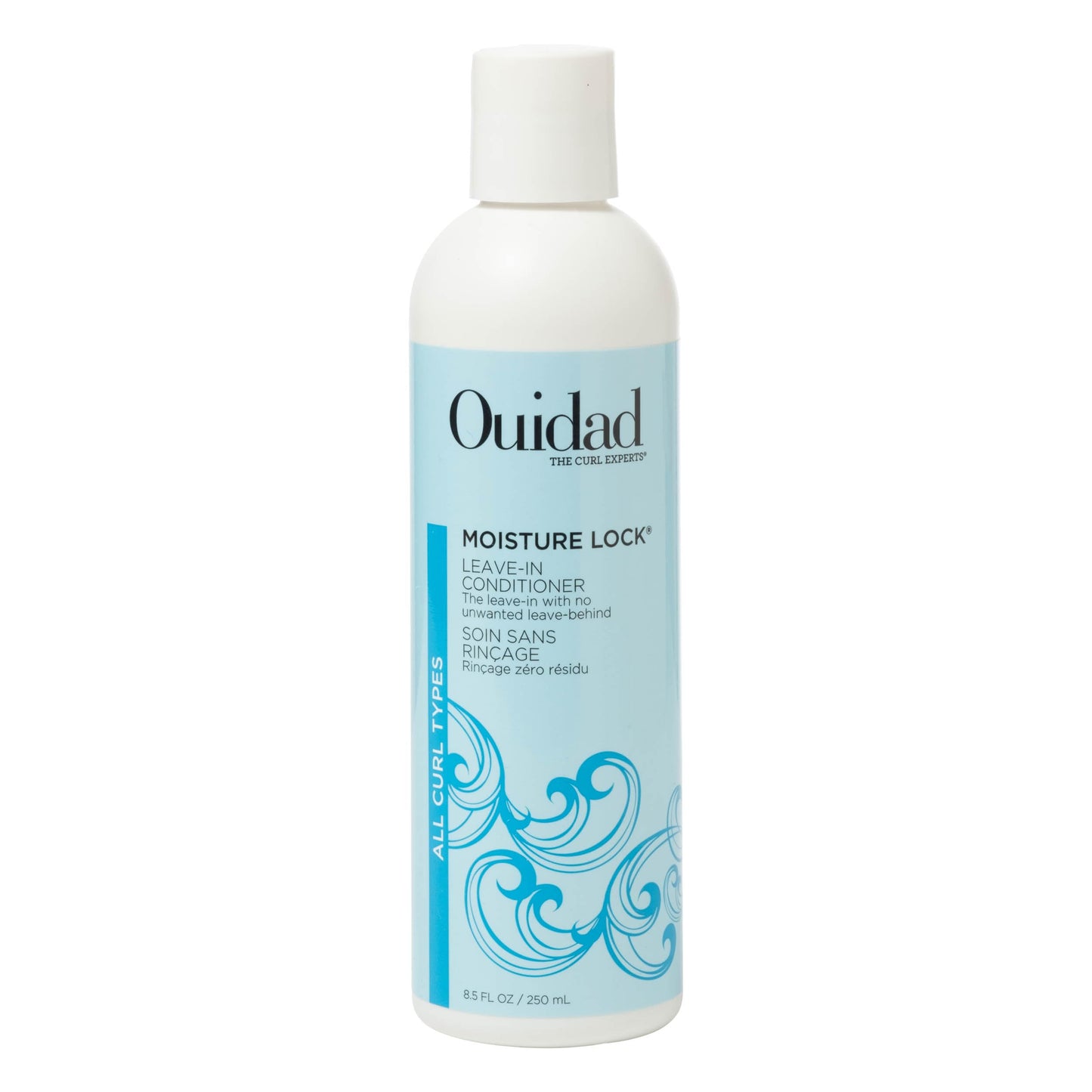 White Smoke Ouidad Moisture Lock Leave In Conditioner for Curly Hair - 8.5 fl oz, Hydrating Hair Detangler, 2-in-1 Moisturizing Conditioner & Primer for Soft, Hydrated Curls, All Curl Types