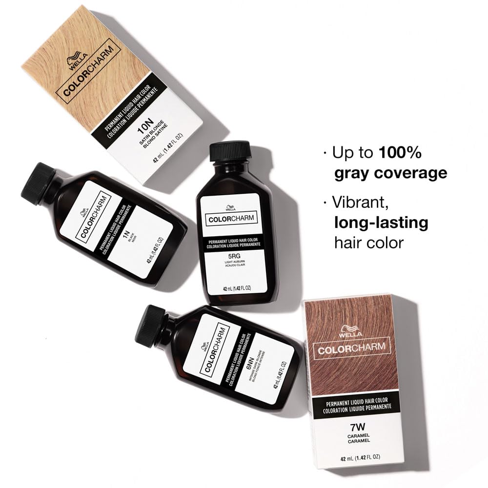 White Smoke COLORCHARM Permanent Liquid Hair Color | Blonding Plus Additive | Up to 100% Gray Coverage | 1.42 Fl Oz