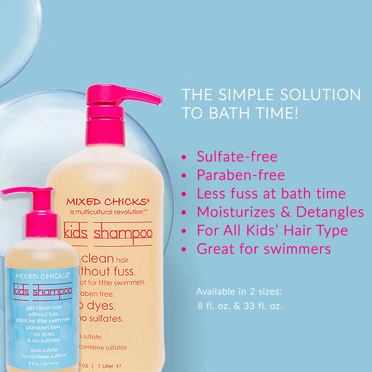 Light Steel Blue Mixed Chicks Gentle Kids Shampoo – Gentle & Sulfate-free, 8 fl.oz