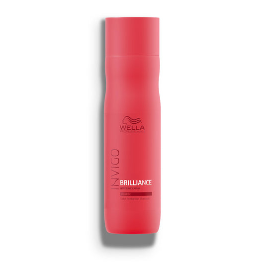 Maroon Wella Professionals Invigo Brilliance Shampoo for Coarse Hair | Color Protection & Vibrancy | 10.1 Fl Oz