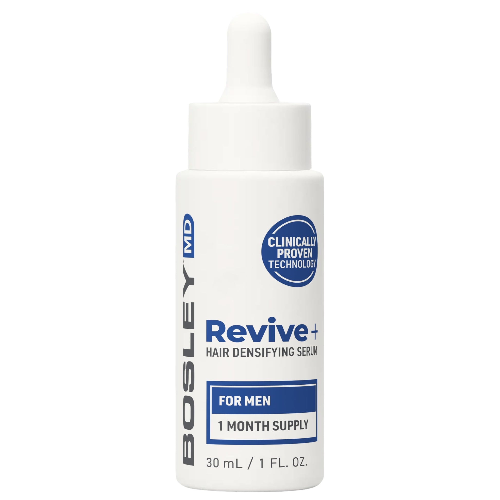 White Smoke Bosley Revive+ Densifying Serum for Men – Drug-Free Hair Regrowth Treatment – Biotin, Saw Palmetto, Pumpkin Seed, Y100 Botanical Compound – Thicker, Fuller Hair in 45 Days – 1 Month Supply
