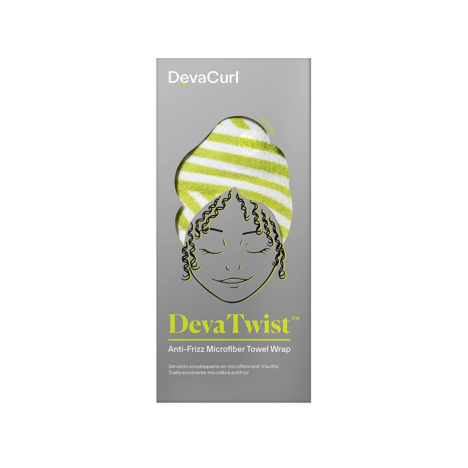 Light Slate Gray DevaCurl DevaTwist Anti-Frizz Microfiber Towel Wrap, Hands Free Design