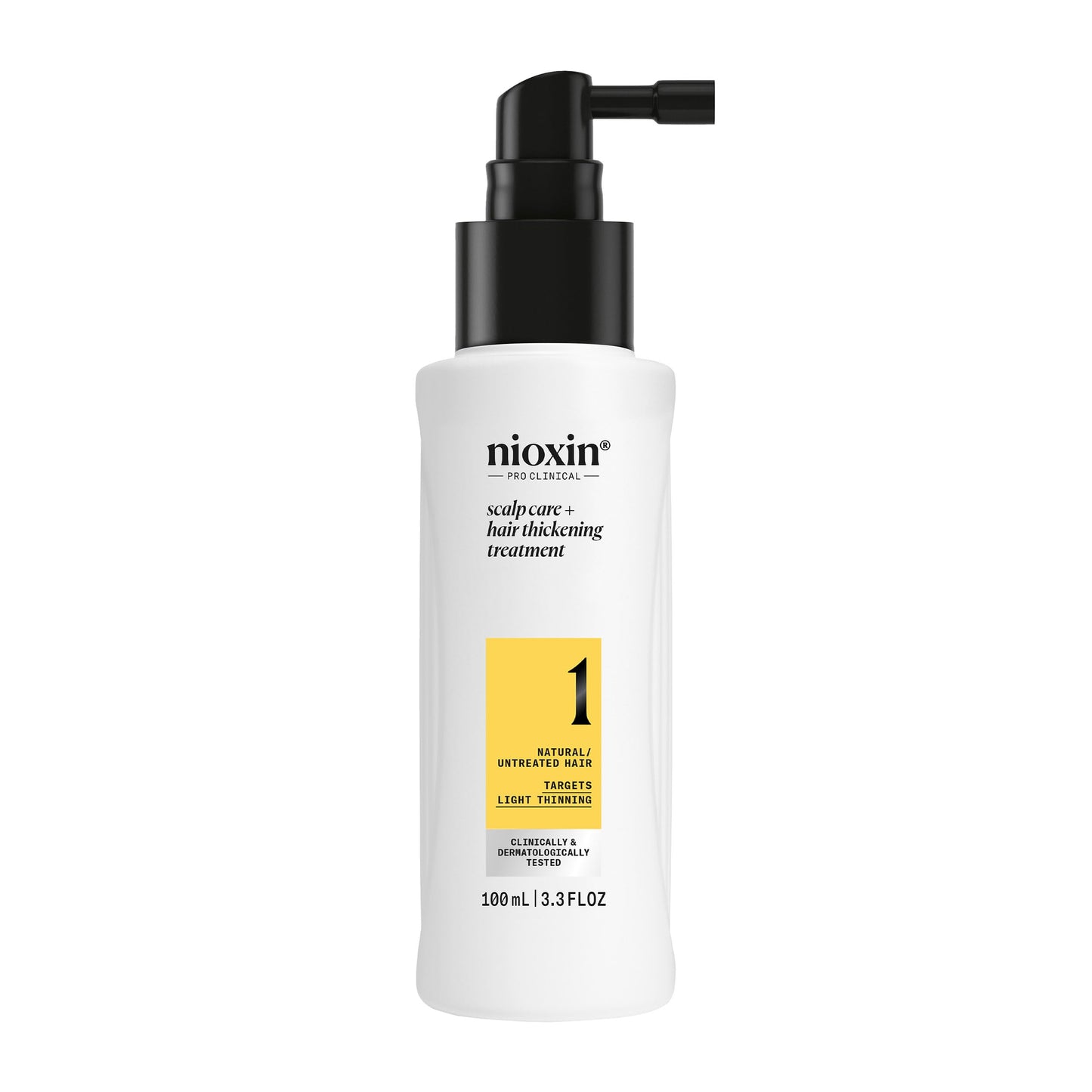 White Smoke NIOXIN Scalp + Hair Thickening System 1 Leave on Treatment | For Natural or Untreated Hair with Light Thinning | 3.4 Fl oz.