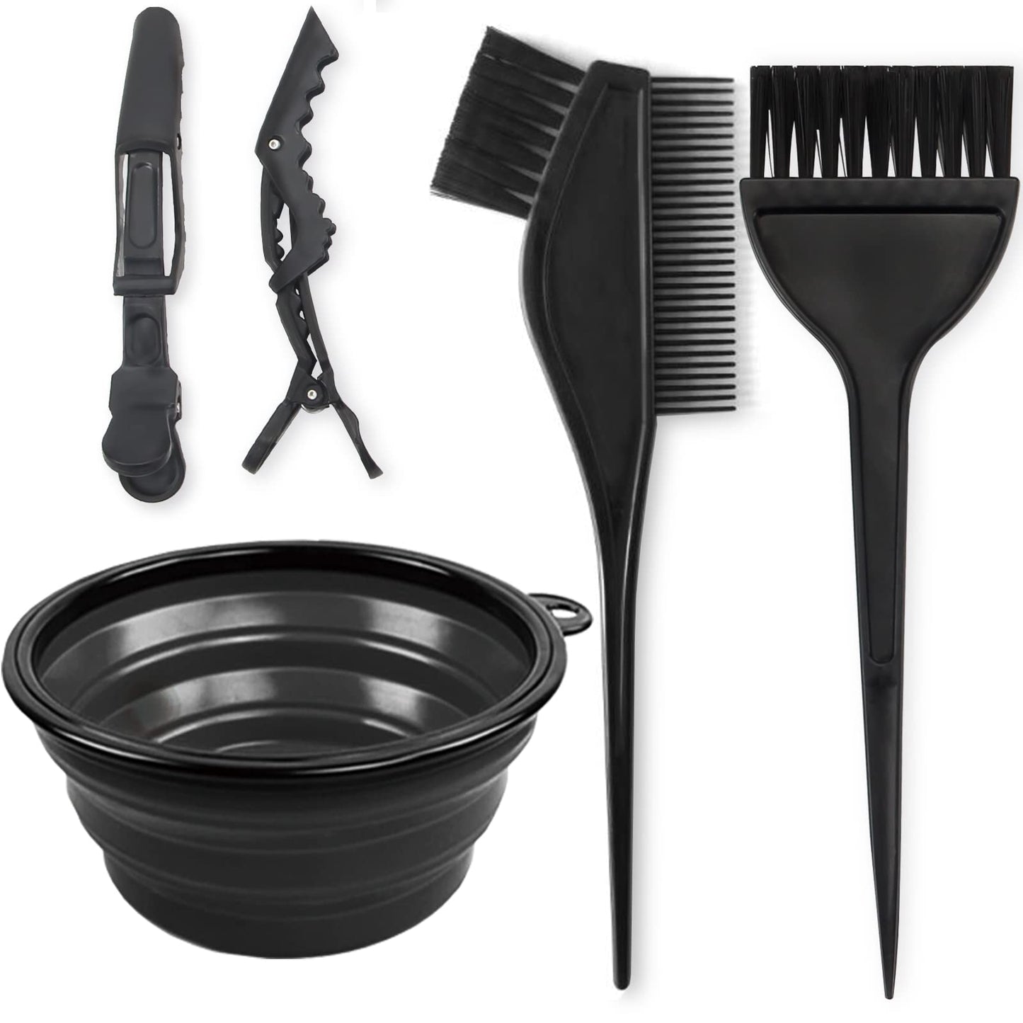 White Smoke Yexixsr 5Pcs Professional Salon Hair Coloring Dyeing Kit, Hair Bleach Dit Hair Coloring Products with Hair Dye Brush, Hair Color Bowl, Hair Clips
