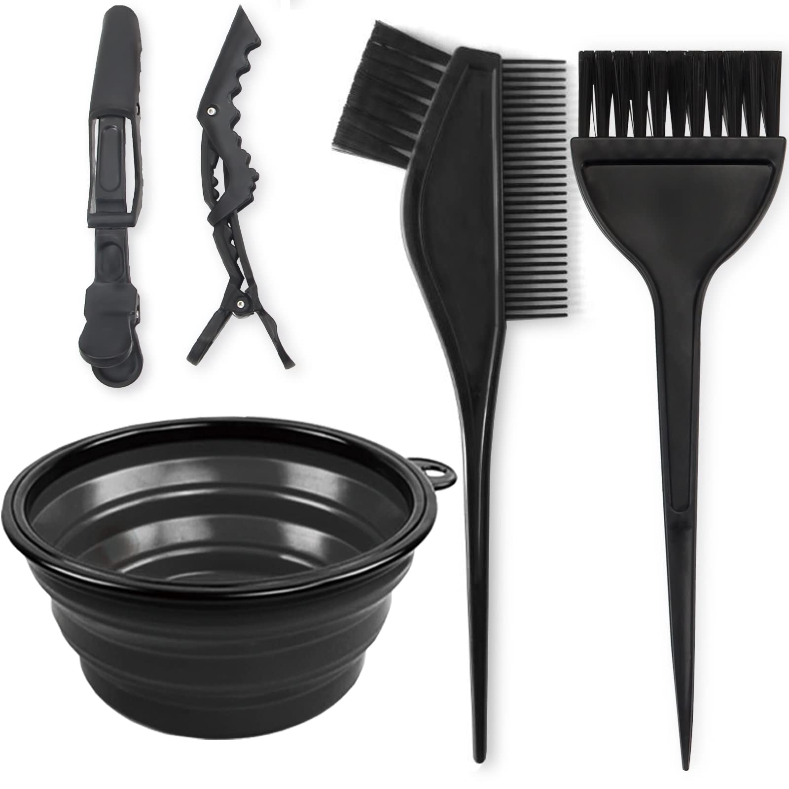 White Smoke Yexixsr 5Pcs Professional Salon Hair Coloring Dyeing Kit, Hair Bleach Dit Hair Coloring Products with Hair Dye Brush, Hair Color Bowl, Hair Clips
