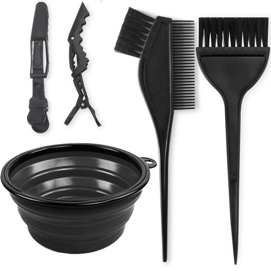 White Smoke Yexixsr 5Pcs Professional Salon Hair Coloring Dyeing Kit, Hair Bleach Dit Hair Coloring Products with Hair Dye Brush, Hair Color Bowl, Hair Clips