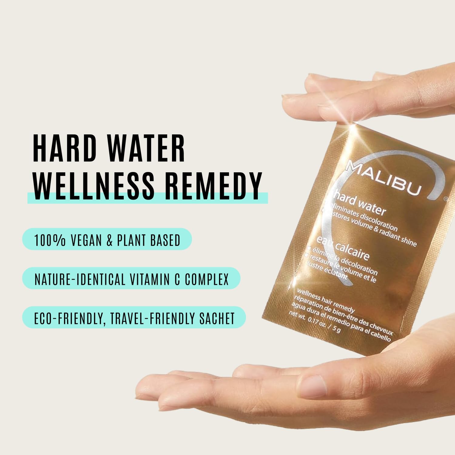 Lavender Malibu C Hard Water Hair Remedy - Chelating Treatment Packets for Mineral Buildup & Scalp Detox - Removes Deposits, Prevents Discoloration, Restores Shine - Vegan Hair Care Products, 3 Packets