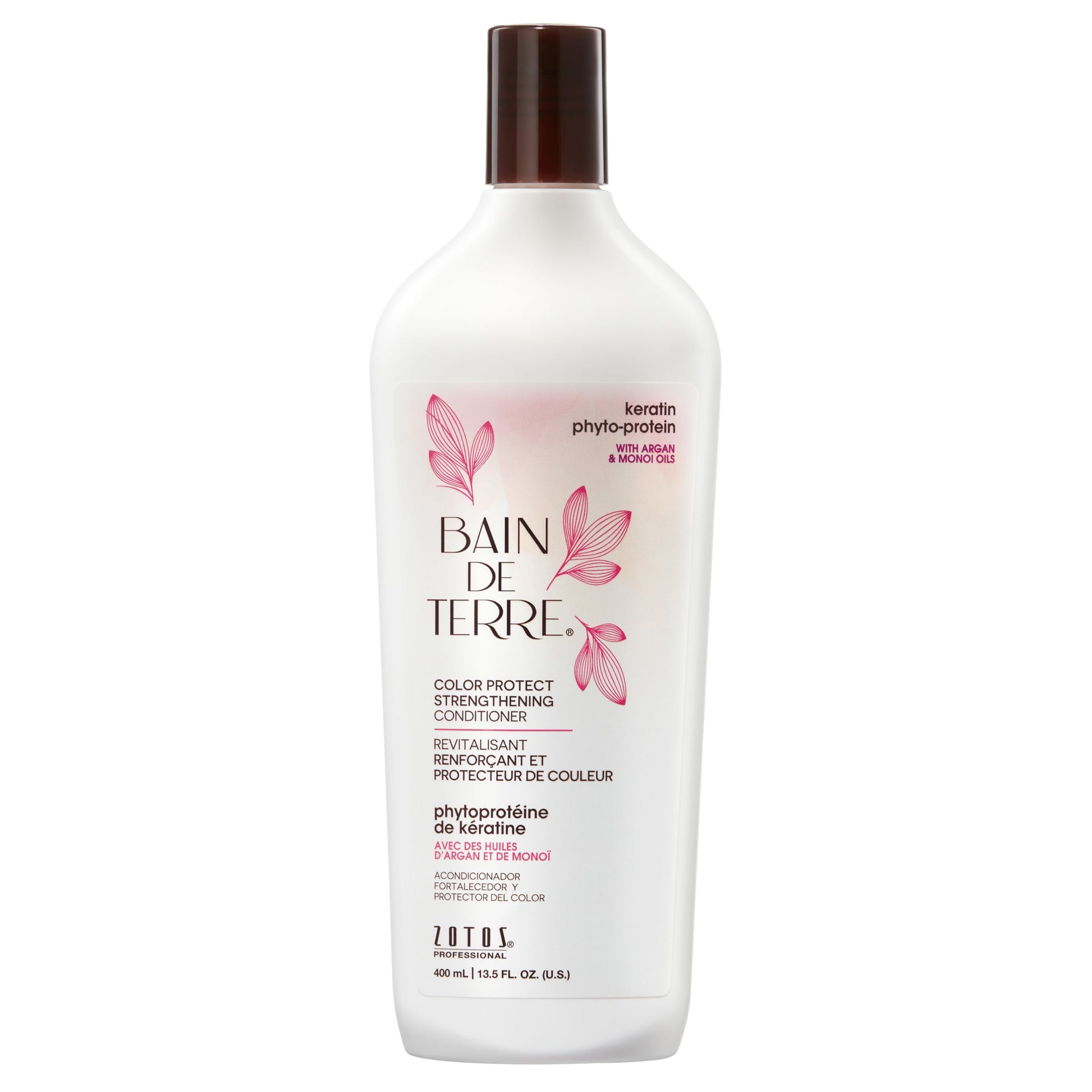 Lavender Bain de Terre Keratin Phyto-Protein Color Protect Strengthening Conditioner, Color-Safe Strengthening for Weak & Damaged Hair, Sulfate-Free, Paraben-Free 13.5 Fl Oz