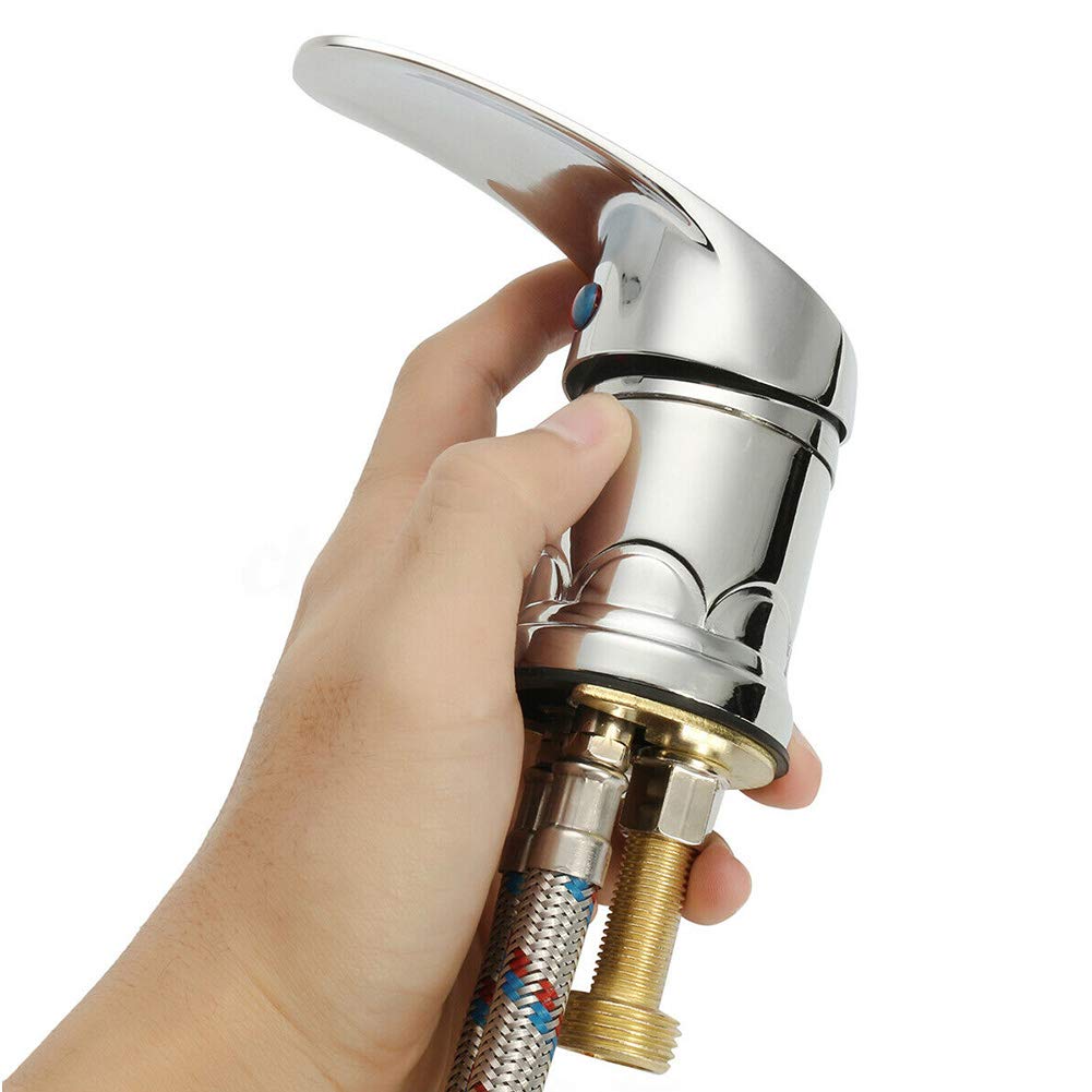 White Smoke Water Faucet Set,Shower Shampoo Bowl Parts Water Faucet Set Home Durable Salon Spa Hot Cold Mixer, Salon Sink FaucetSprayer Hose Set