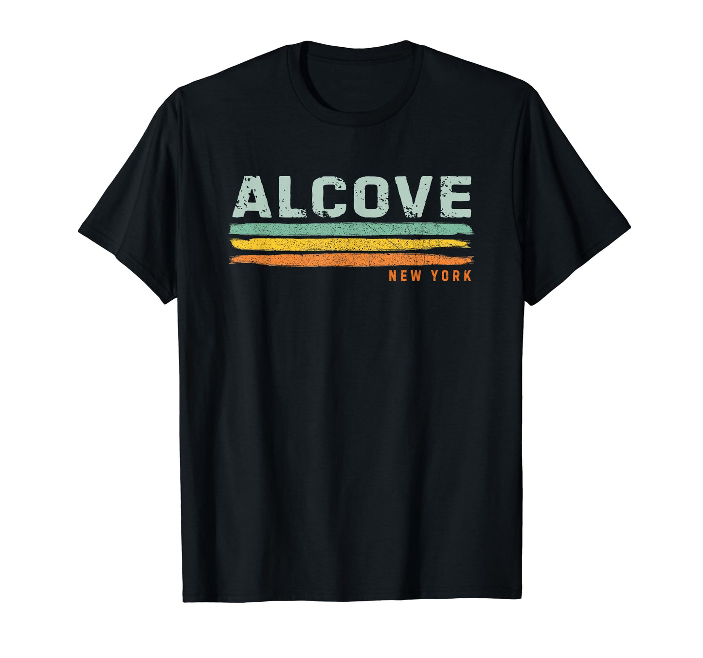 White Smoke Vintage Stripes Alcove NY T-Shirt