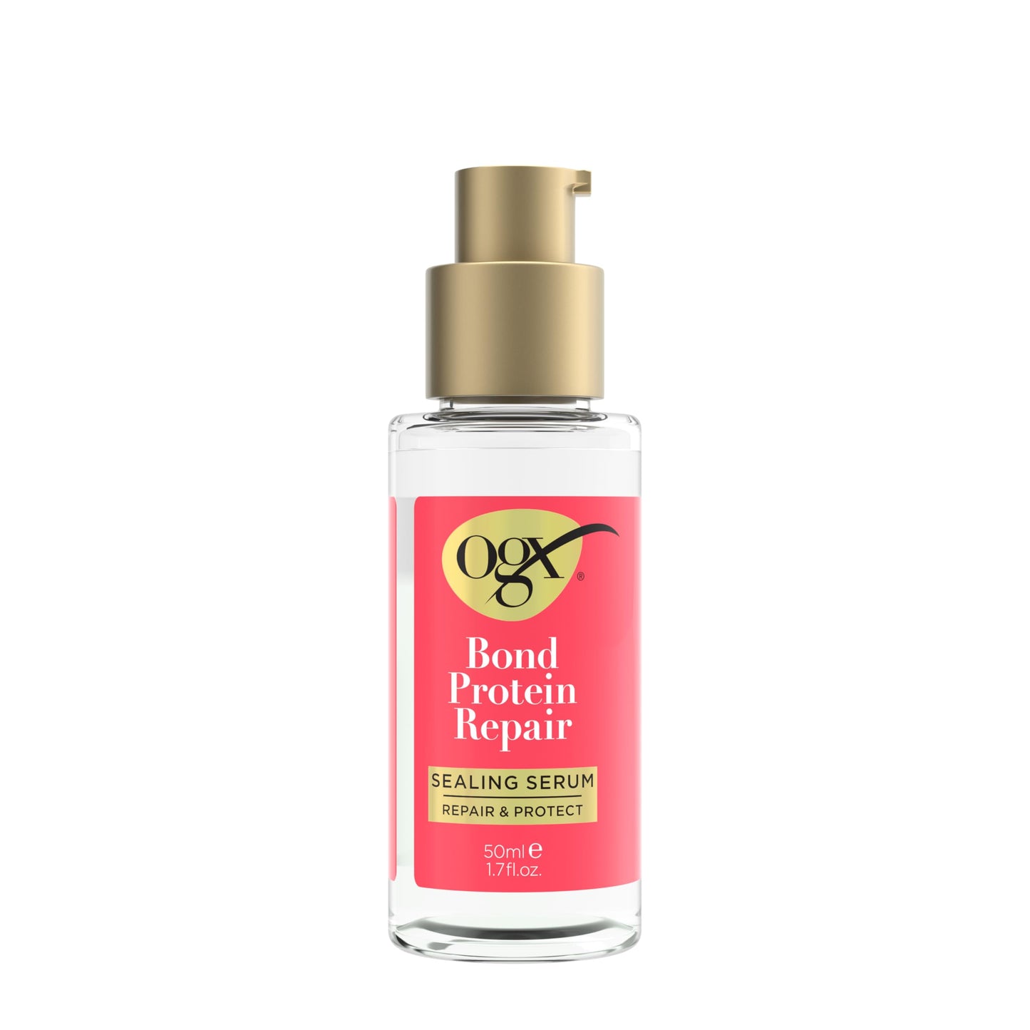 White Smoke OGX Repair & Protect Bond Protein Repair Sealing Hair Serum, Formulated without Parabens, Frizz Treatment, 1.7 fl. oz