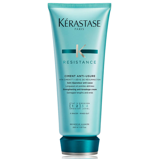 White Smoke KERASTASE Resistance Ciment Anti-Usure Treatment - Restorative Anti-Breakage Cream, Strengthens Weak, Brittle, Damaged Hair, Softens and Enhances Shine