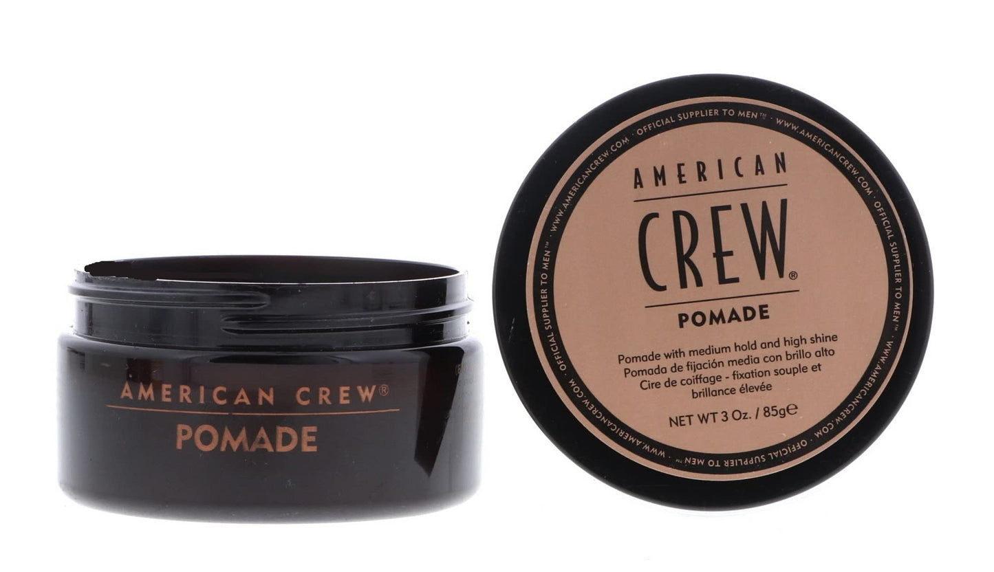 White Smoke Men's Hair Pomade by American Crew, Medium Hold with High Shine, 3 Oz (Pack of 2)
