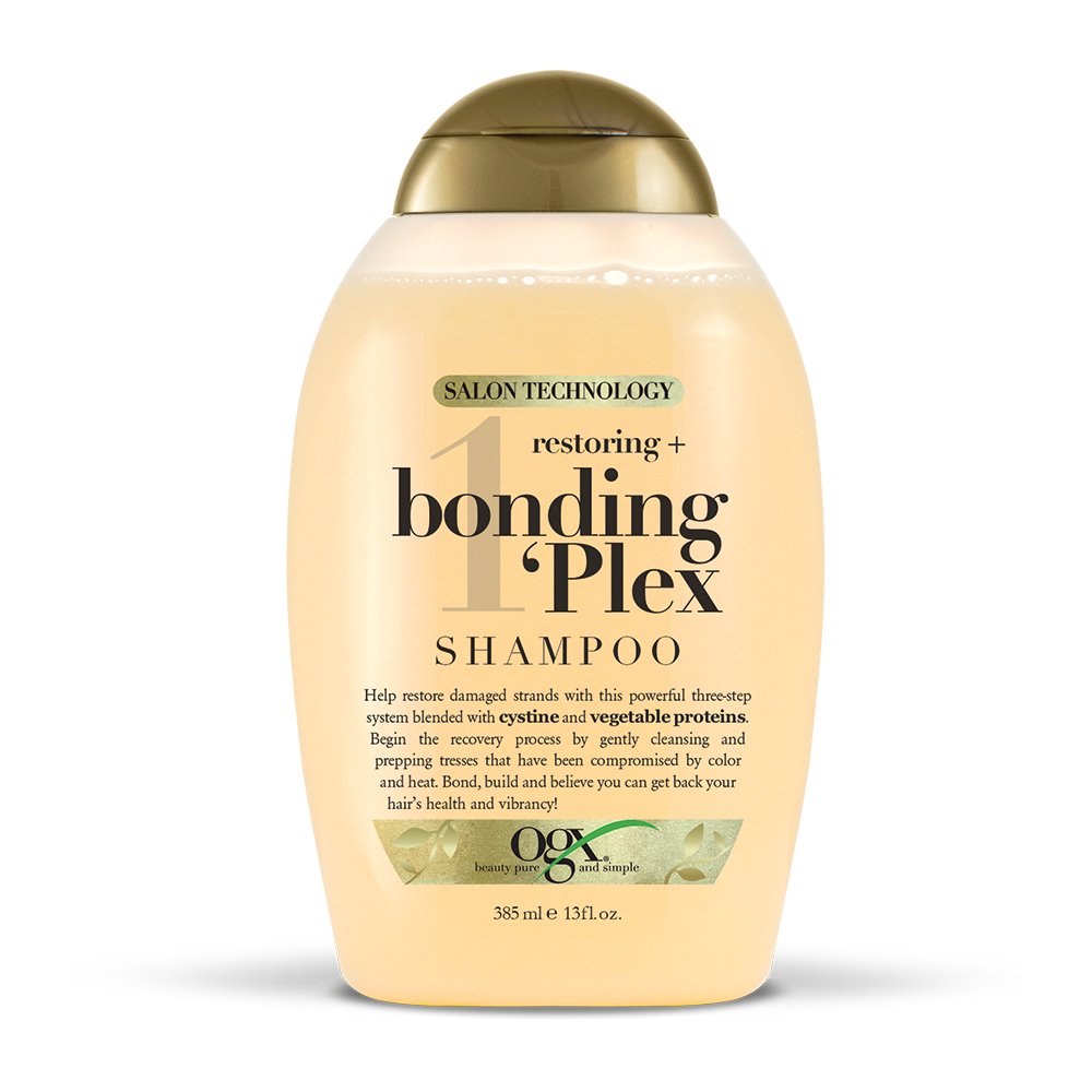 White Smoke OGX Restoring + Bonding Plex Salon Technology Shampoo, 13 Ounce, 385 Fl oz