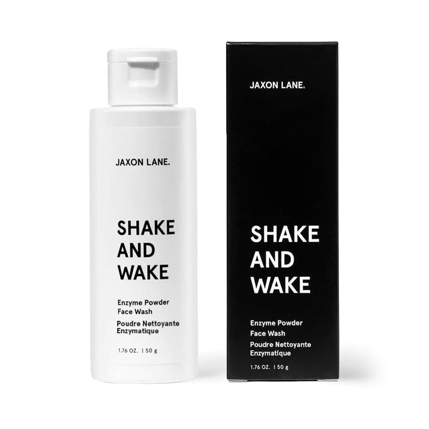 Black Enzyme Powder Face Wash for Men | SHAKE AND WAKE Exfoliating Powder Cleanser, Anti Aging Pineapple & Papaya Enzyme Cleanser & Microfoliant with Vitamin C & E, Niacinamide & AHAs for a Deep Pore Clean