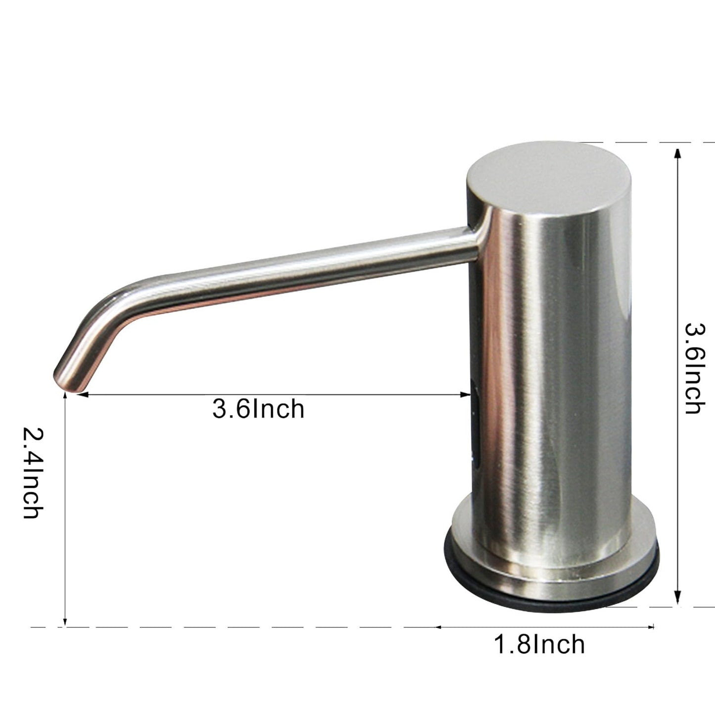 White Smoke EXVEST Automatic Touchless Soap Dispenser for Kitchen Sink, Brushed Nickel, High Capacity, Durable Material, Multiple Power Supply Modes, Versatile Use, Liquid Soap, Shampoo, Hand Sanitizer