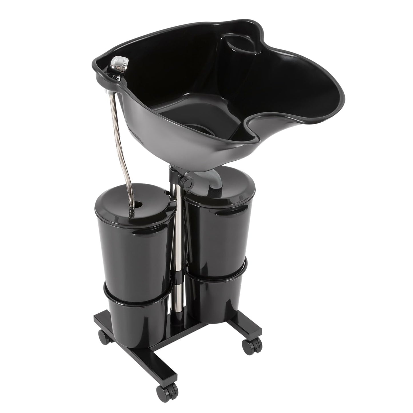 White Smoke Portable Shampoo Bowl With Electric Pump, Mobile Hair Washing Station, Adjustable Basin Height, Portable Wash Bowl For Hairstylist Home