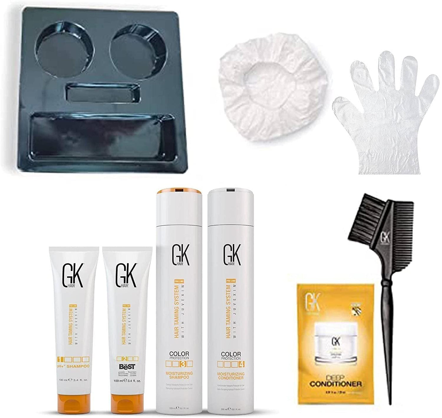 White Smoke GK HAIR Global Keratin The Best Consumer Box Kit (10.1 Fl Oz/300ml) Smoothing Keratin Treatment Professional Brazilian Complex Blowout Straightening For Silky Smooth & Frizzy Hair