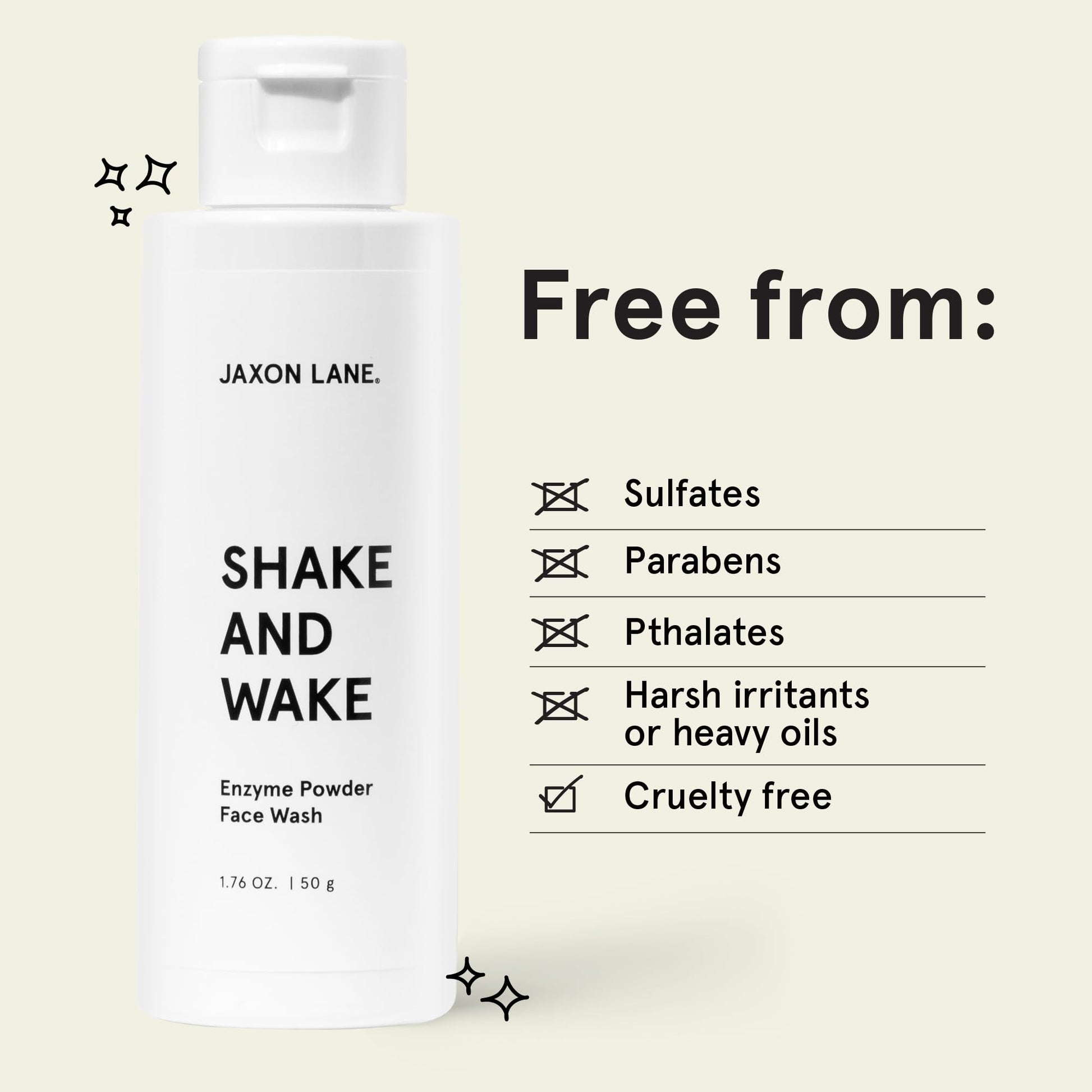 Lavender Enzyme Powder Face Wash for Men | SHAKE AND WAKE Exfoliating Powder Cleanser, Anti Aging Pineapple & Papaya Enzyme Cleanser & Microfoliant with Vitamin C & E, Niacinamide & AHAs for a Deep Pore Clean