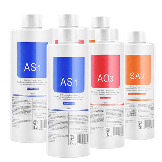 White Smoke WONDER POINT Aqua Peeling Solution, Salon Professional Premium Dermabrasion Facial Special Serum, Skin Care For Facial Small Bubble Machine 400ml(6 Bottles)