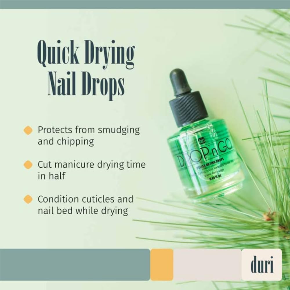 Light Gray duri Drop'n Go Quick Dry Nail Drops - Fast Drying Drops for Long Lasting Nail Polish 0.45 fl. oz. (Pack of 1)