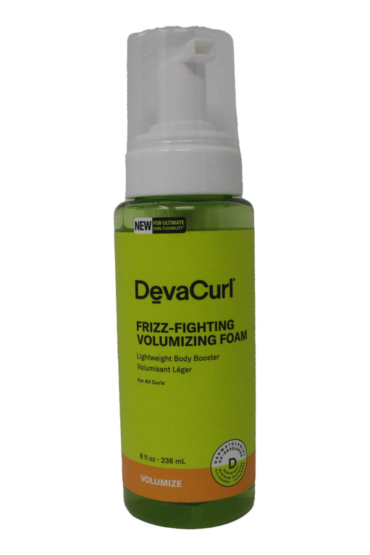 Dark Gray DevaCurl Frizz-Fighting Volumizing Foam Lightweight Body Booster | Adds Volume and Fullness | Up To 48 Hours Humidty Resistance | All Waves, Curls, and Coils