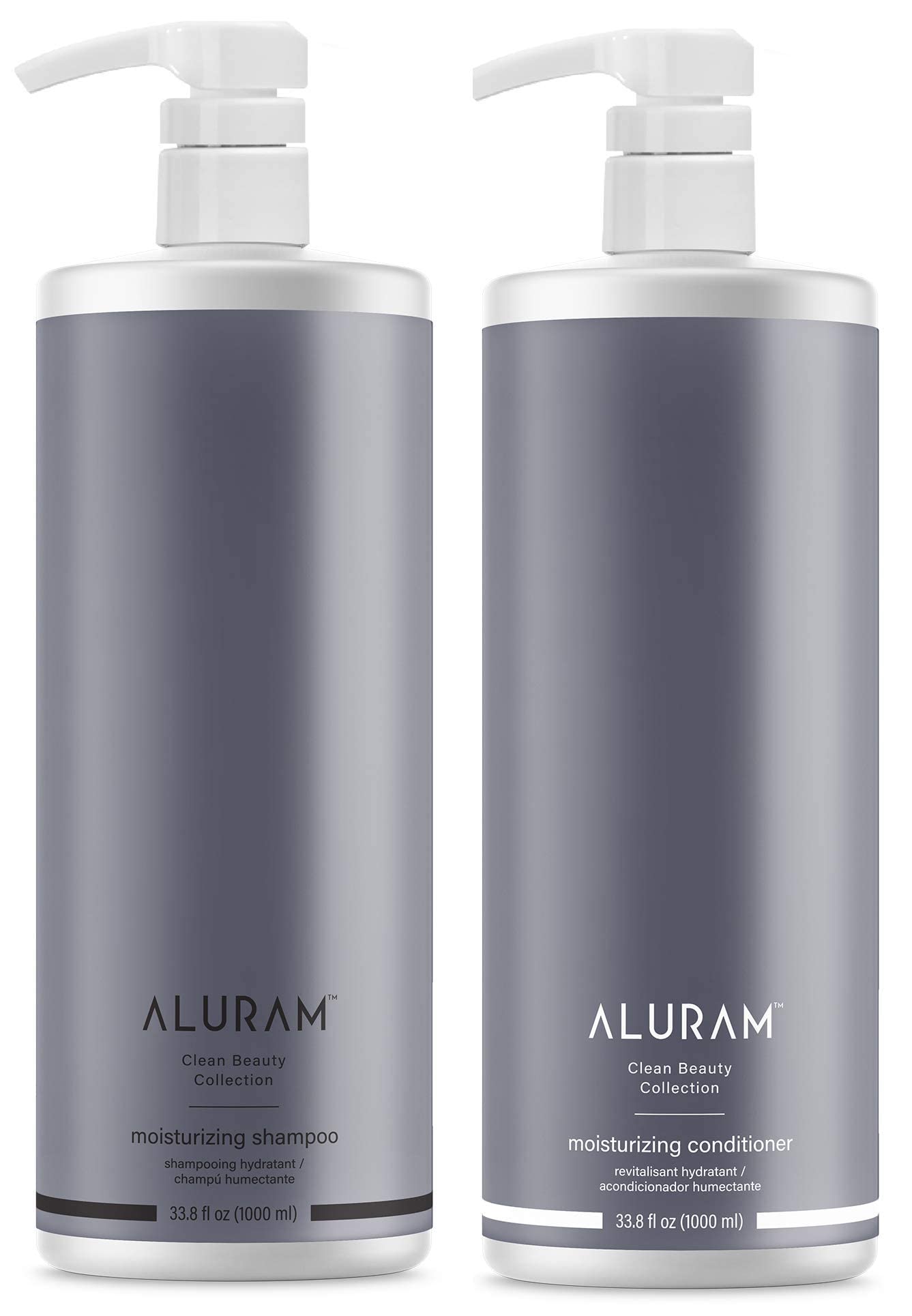 White Smoke ALURAM Coconut Water Based Moisturizing and Hydrating Hair Shampoo & Conditioner Set, 33.8 Fl Oz