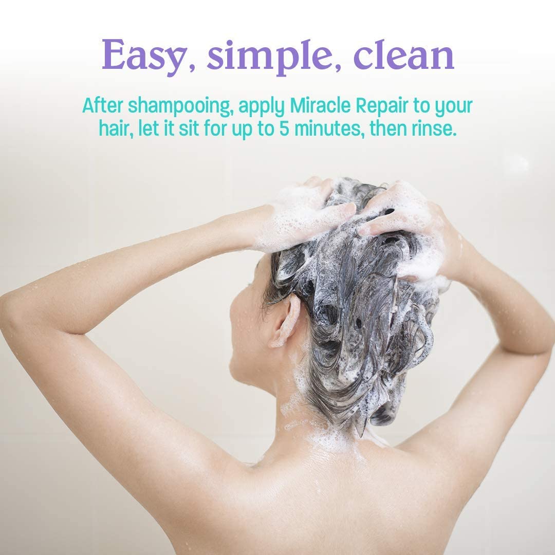 Lavender Malibu C Miracle Repair Hair Reconstructor with Cooling Menthol (1 Packet) - Nourishing Hair Repair Treatment for Weak, Damaged Strands - Scalp Invigorating Hair Care