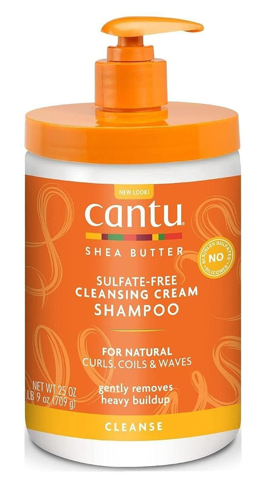 White Smoke Cantu Shea Butter Shampoo Cleansing Cream 25 Ounce Pump (Pack of 2)