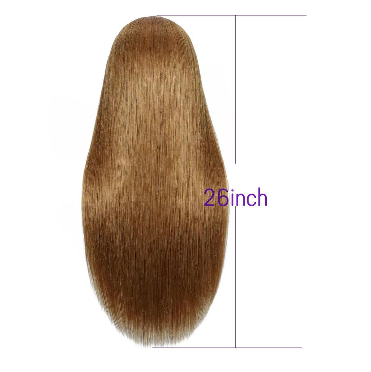 White Smoke Mannequin Head Human Hair for Hairstyling - perming, heat styling, washing, Heat Resistant Doll Head for Cosmetology Students, Professionals & Practice Exams (Blond 27#)
