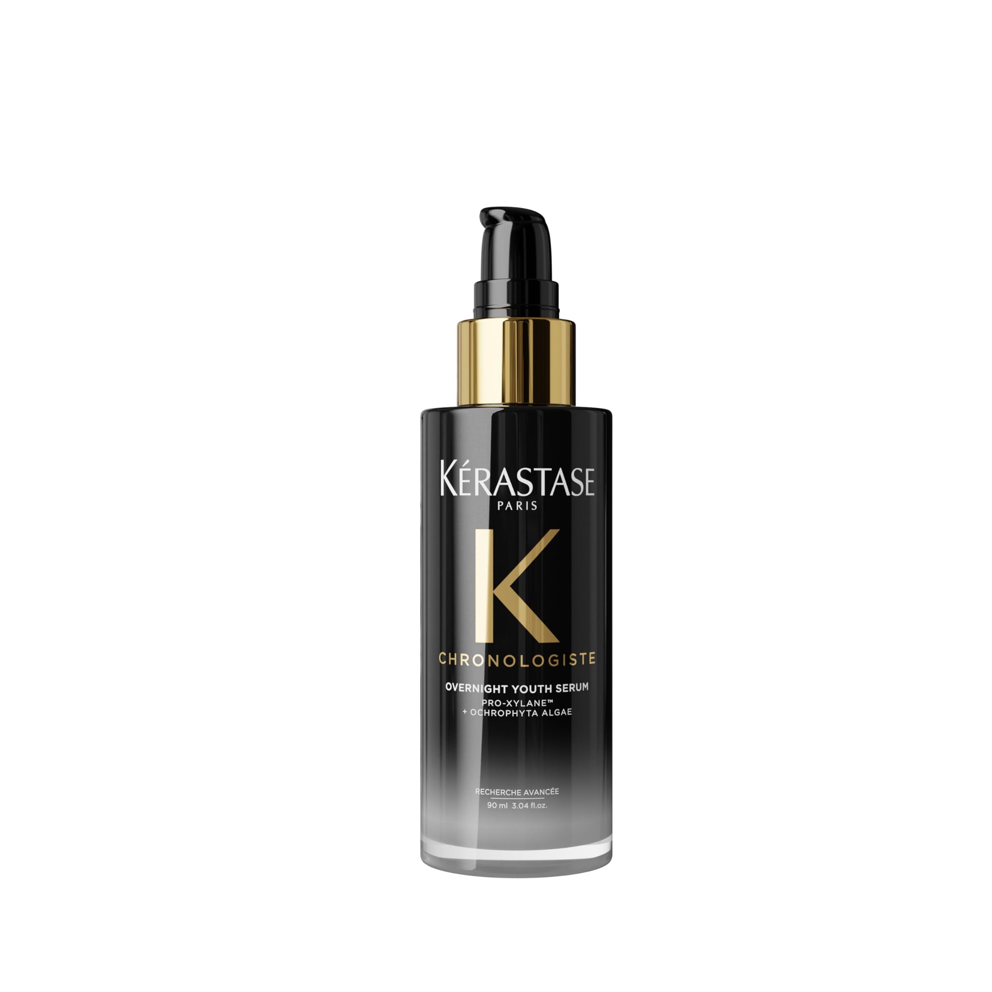 White Smoke KÉRASTASE Chronologiste Overnight Youth Serum, Anti-Aging Night Serum, Infused with Hyaluronic Acid & Abyssine, Hydrates, Plumps & Restores Shine, 90ml