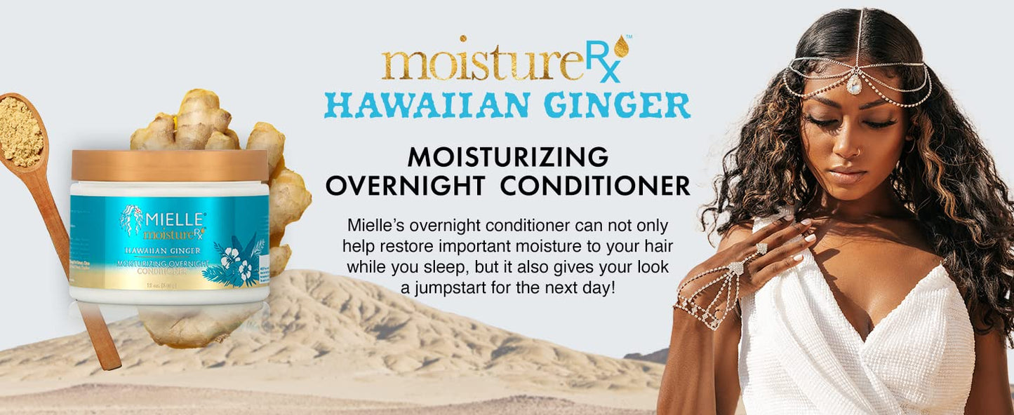 Lavender Mielle Organics Moisture RX Hawaiian Ginger Moisturizing Overnight Conditioner