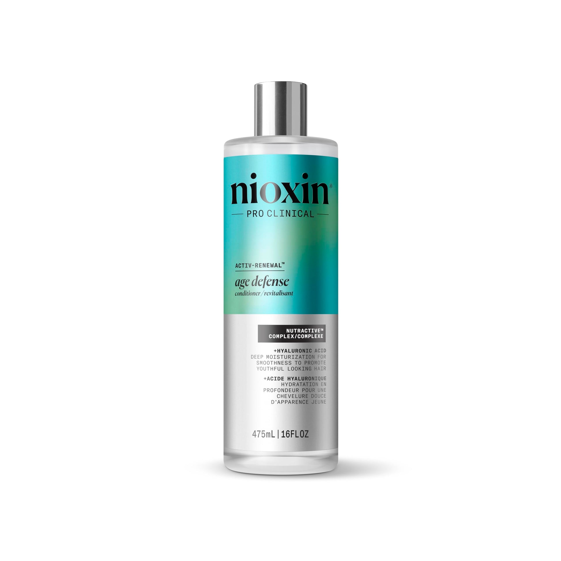 White Smoke NIOXIN Age Defense Conditioner for Aging Hair | Strengthening Conditioner with Hyaluronic Acid | 16 Fl Oz | 475mL