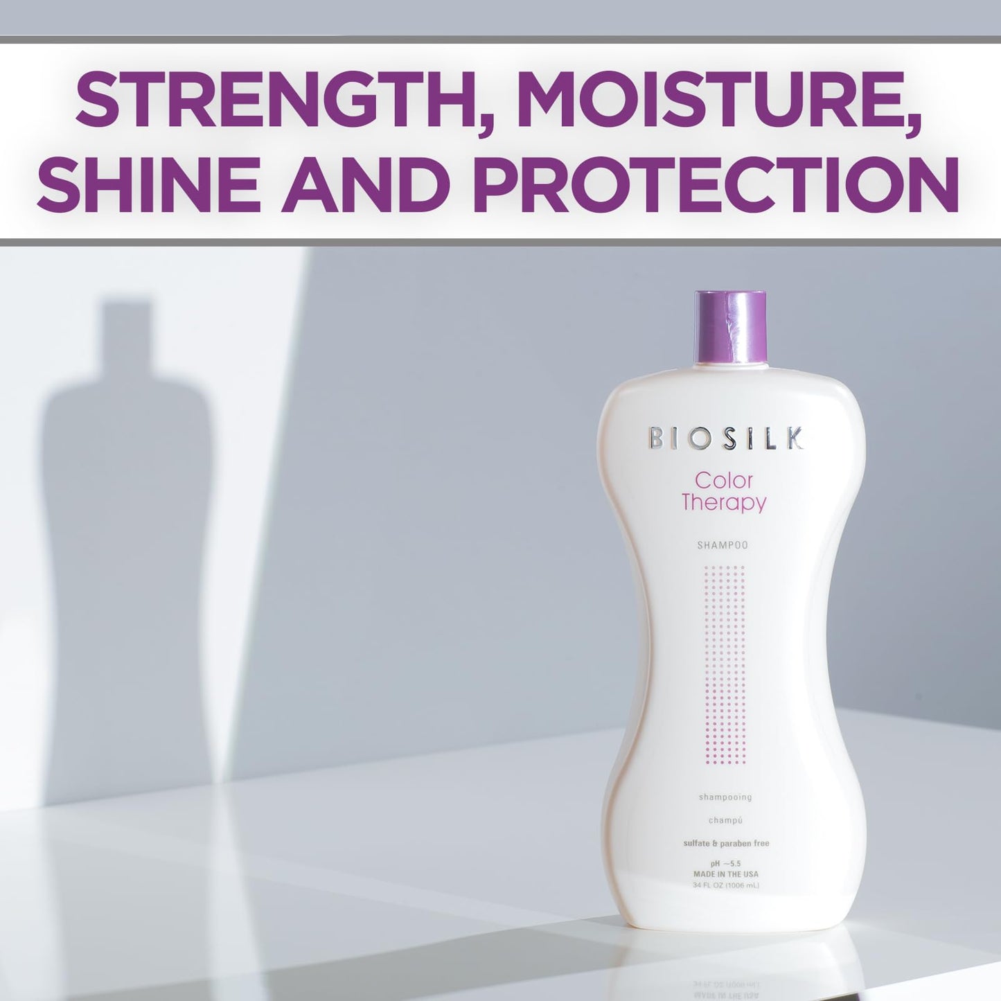 Gray BioSilk Color Therapy Shampoo & Conditioner Duo, Gently Cleanses & Replenishes Moisture, Sulfate, Paraben, & Cruelty-Free, 34 Oz (Pack of 2)