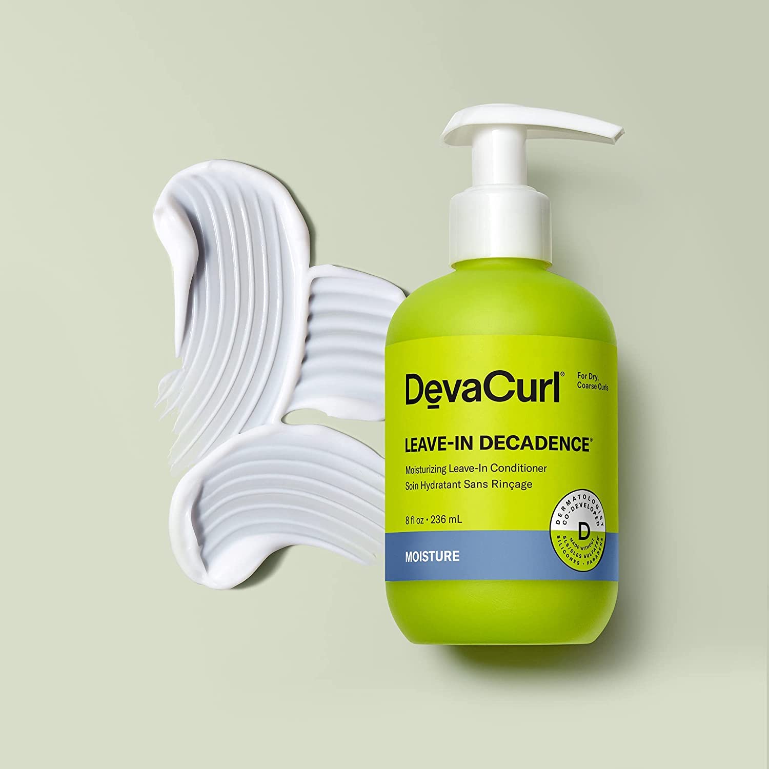Light Gray DevaCurl Leave-In Decadence® Moisturizing Leave-In Conditioner, Green Oasis, 7.6 fl. oz
